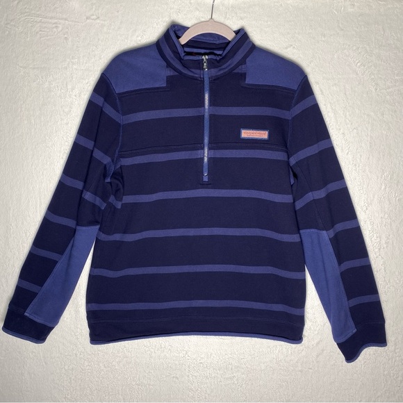 MEN'S VINEYARD VINES‎ WOODHOUSE GARMENT DYED SHEP SHIRT SWEATER BLUE Size Small - Picture 1 of 7